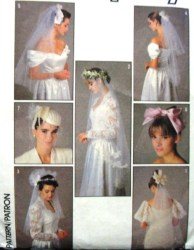 8509 SIMPLICITY  BRIDAL HEADPIECES, VEILS PATTERN
